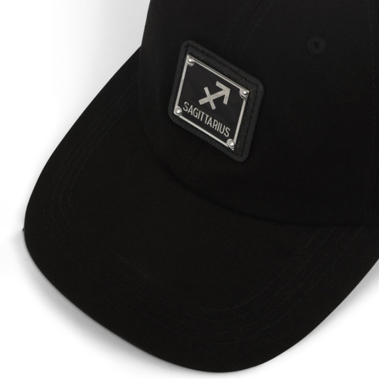 Black and silver Sagittarius dad hat
